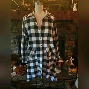 Buffalo check shirt dress